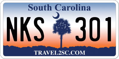 SC license plate NKS301