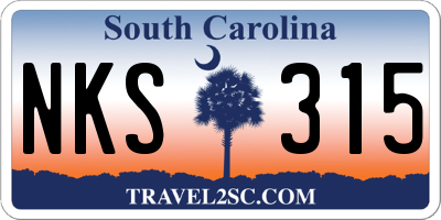 SC license plate NKS315