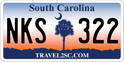 SC license plate NKS322