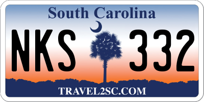 SC license plate NKS332