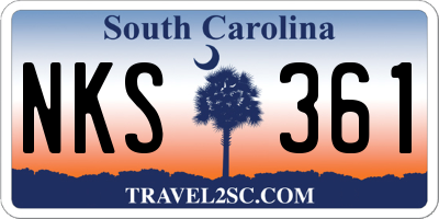 SC license plate NKS361