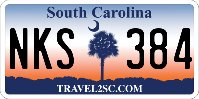 SC license plate NKS384