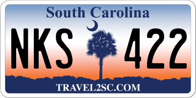 SC license plate NKS422