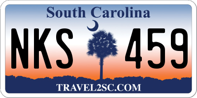 SC license plate NKS459