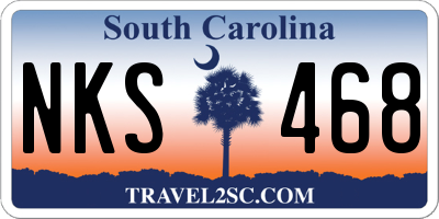 SC license plate NKS468