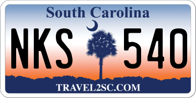 SC license plate NKS540