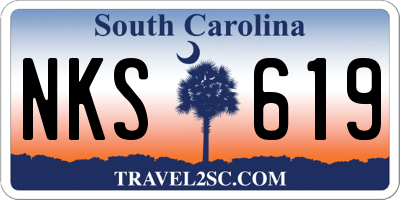 SC license plate NKS619