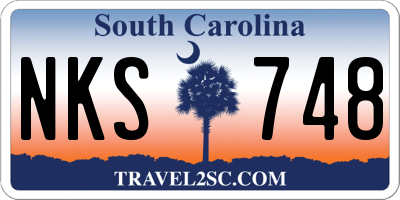 SC license plate NKS748
