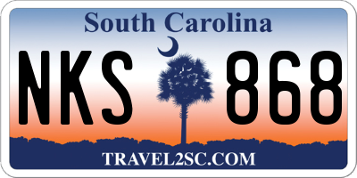 SC license plate NKS868