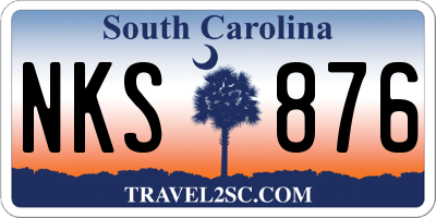 SC license plate NKS876