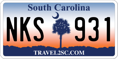 SC license plate NKS931