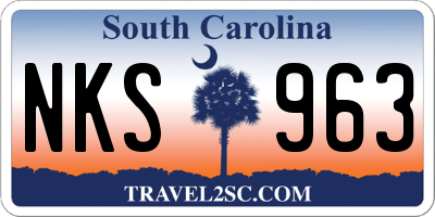 SC license plate NKS963
