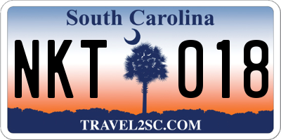 SC license plate NKT018