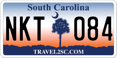 SC license plate NKT084