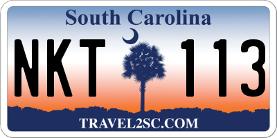 SC license plate NKT113