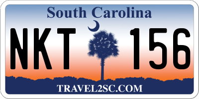SC license plate NKT156