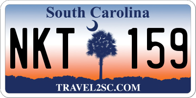 SC license plate NKT159