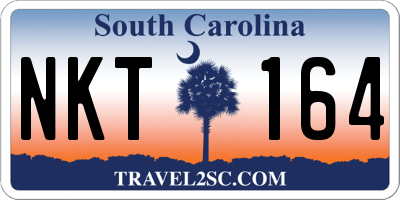 SC license plate NKT164