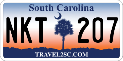 SC license plate NKT207