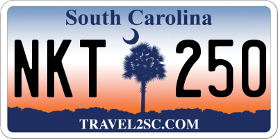SC license plate NKT250
