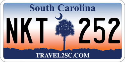 SC license plate NKT252