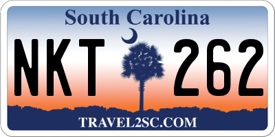 SC license plate NKT262