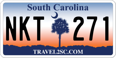 SC license plate NKT271