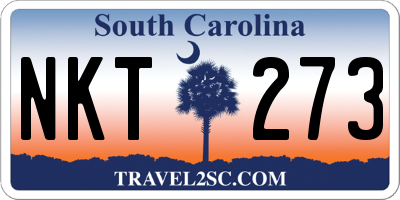 SC license plate NKT273