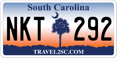 SC license plate NKT292