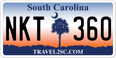 SC license plate NKT360