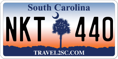 SC license plate NKT440