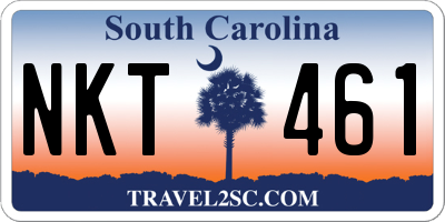SC license plate NKT461