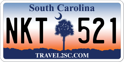 SC license plate NKT521