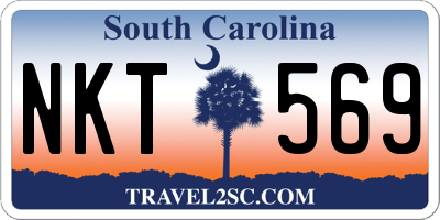 SC license plate NKT569