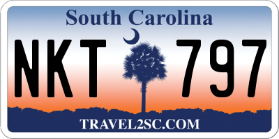 SC license plate NKT797
