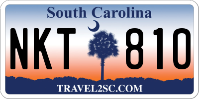 SC license plate NKT810