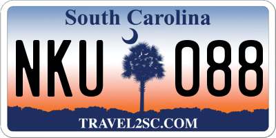 SC license plate NKU088
