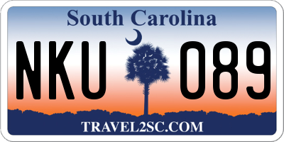 SC license plate NKU089