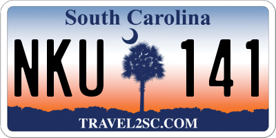 SC license plate NKU141
