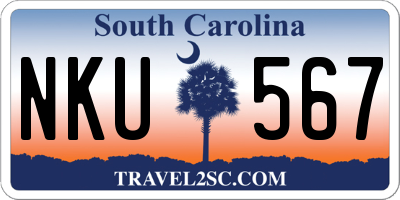 SC license plate NKU567