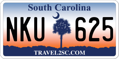 SC license plate NKU625