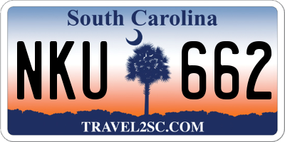 SC license plate NKU662