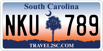 SC license plate NKU789