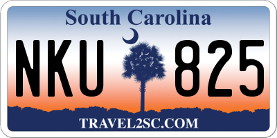 SC license plate NKU825