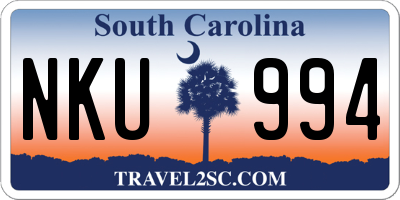 SC license plate NKU994