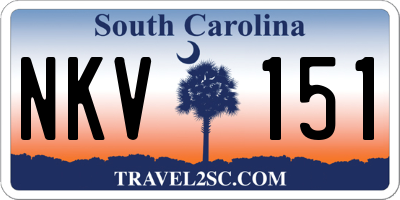 SC license plate NKV151