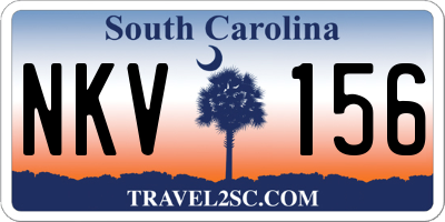 SC license plate NKV156