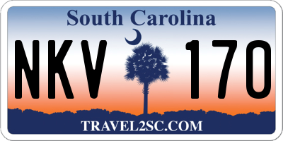 SC license plate NKV170