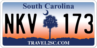 SC license plate NKV173