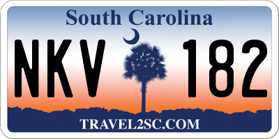 SC license plate NKV182